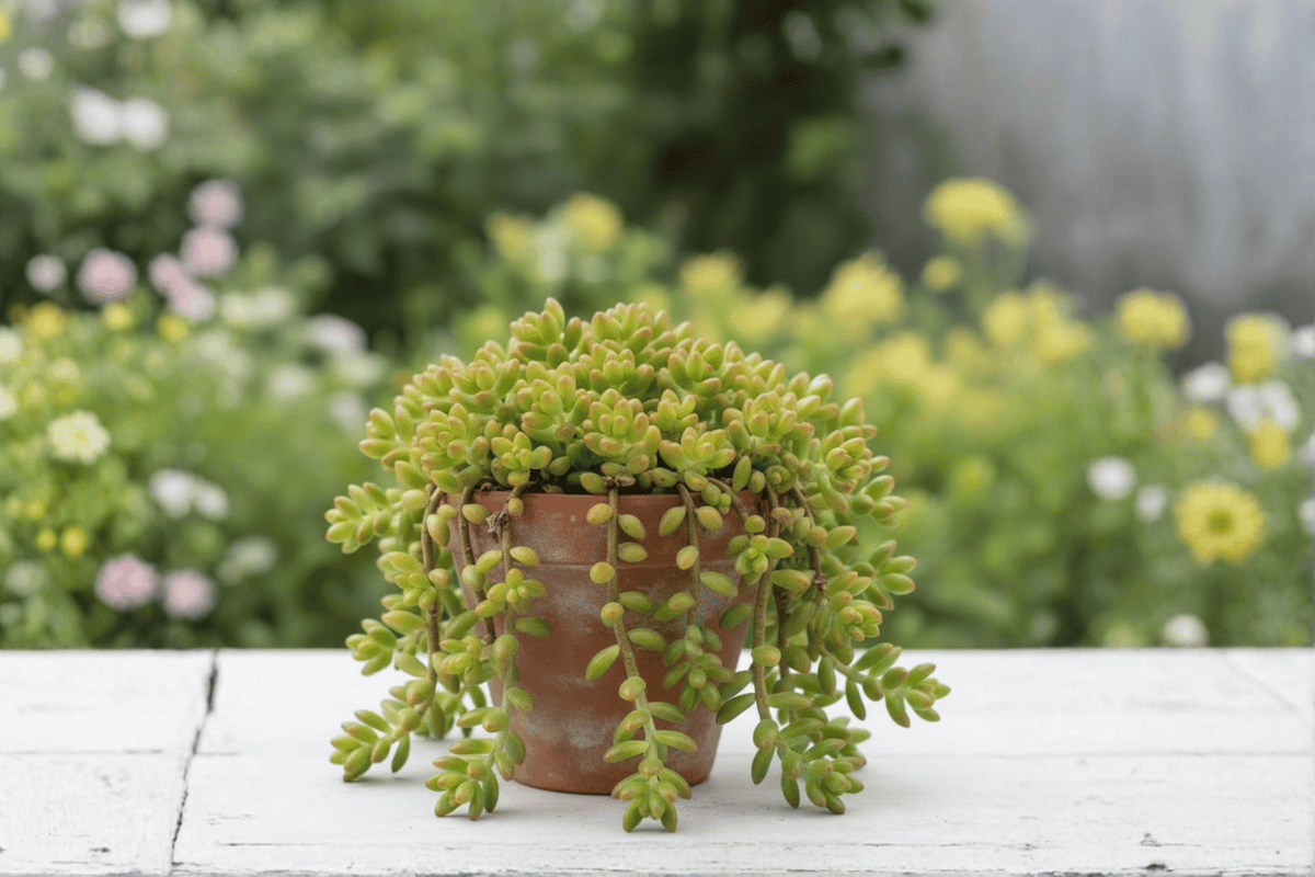 Sedum rubrotinctum 'Pork and Beans' Jelly Bean Plant – 1 Live Plant in 4-Inch Pot